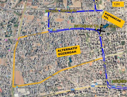 2.5 ÇEVRE YOLU İLE 26. CADDE KESİŞİMİ TAVUS KUŞU  KAVŞAK YOL KAPAMA