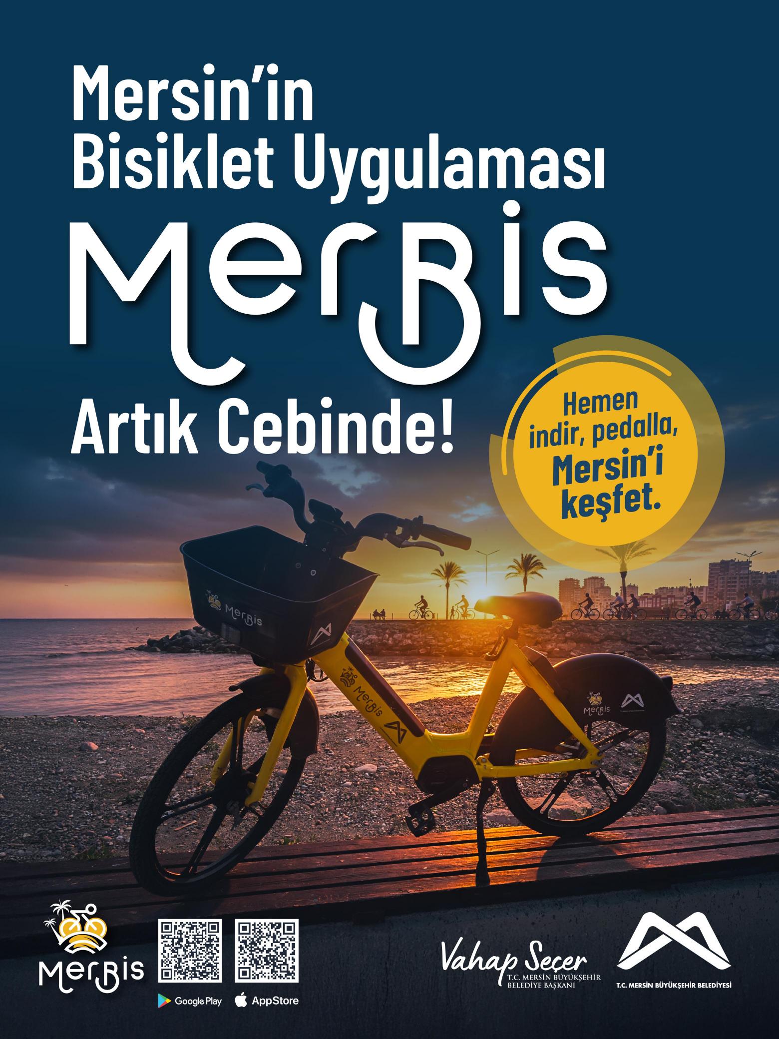 Mersin'in bisiklet uygulaması MerBis artık cebinde!