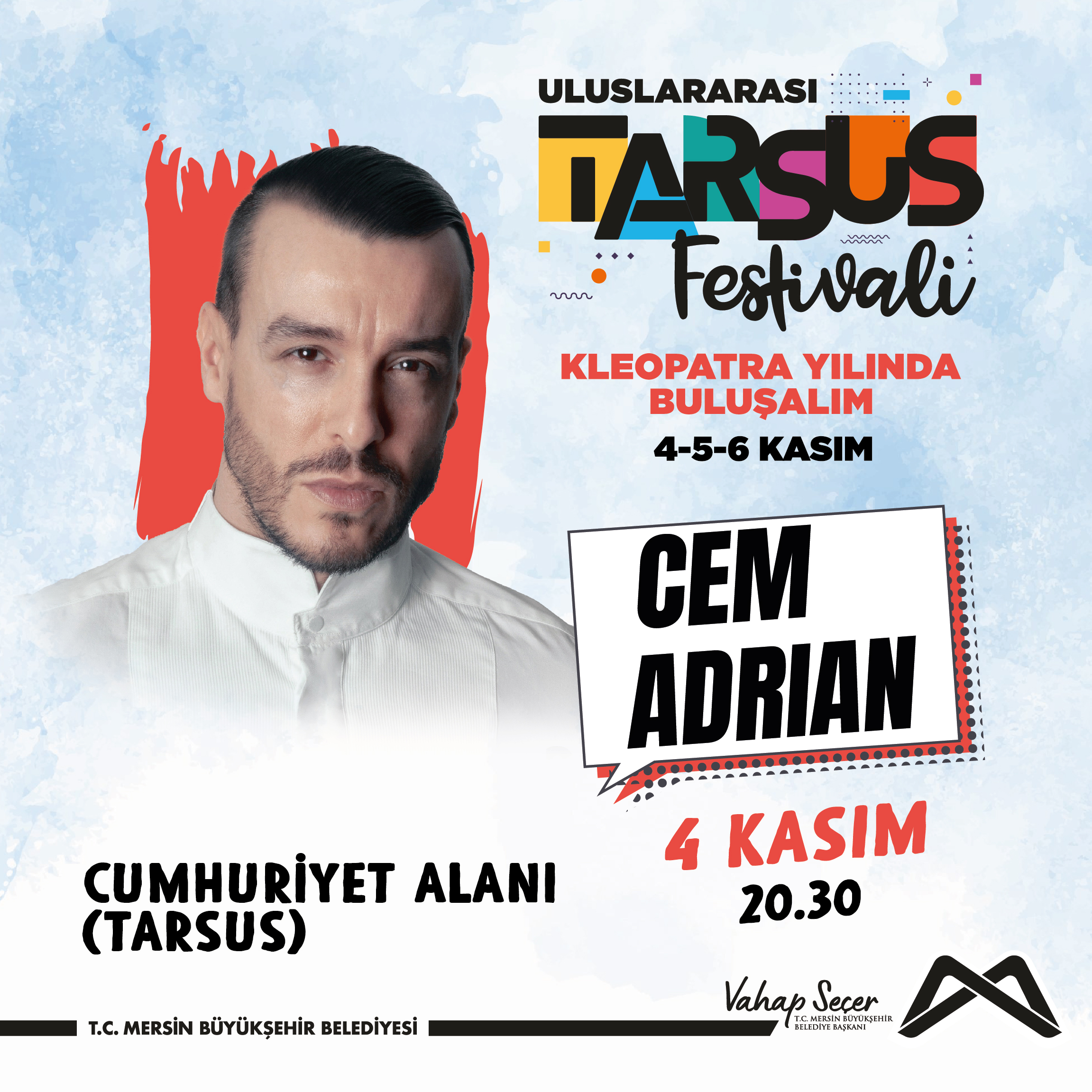 Cem Adrian, Uluslararası Tarsus Festivali'nde şarkılarıyla bizimle olacak!