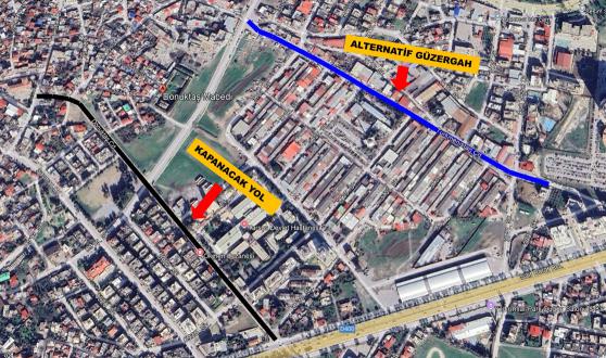 TARSUS İLÇESİ DONUKTAŞ CADDESİ YOL KAPAMA