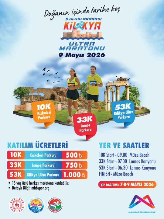 5. Uluslararası Kilikya Ultra Maratonu katılım ücretleri