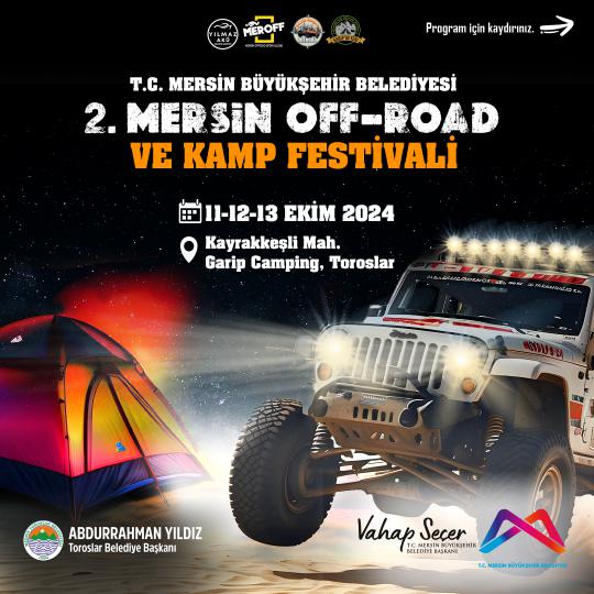 2. Mersin Off-Road ve Kamp Festivali'nde buluşalım.