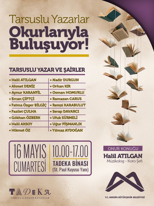 Tarsuslu Yazarlar Okurlarıyla Buluşuyor! 