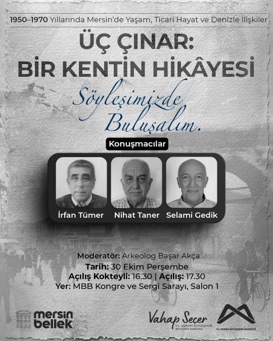 Üç Çınar: Bir Kentin Hikâyesi söyleşimizde buluşalım!