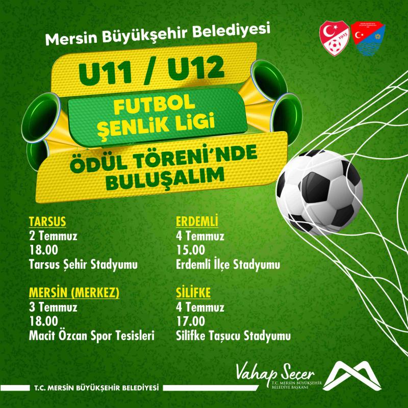 MBB U11/U12 Futbol Şenlik Ligi Ödül Töreni'nde buluşalım.