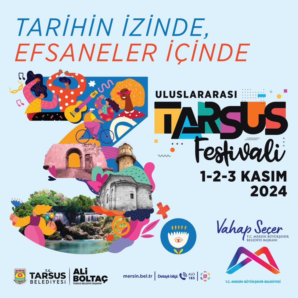 Bu yıl 1-2-3 Kasım tarihlerinde gerçekleştireceğimiz, #Tarsus’un her sokağını şenlik alanına çevirecek 3. Uluslararası TarsusFestivali’mizde buluşalım.