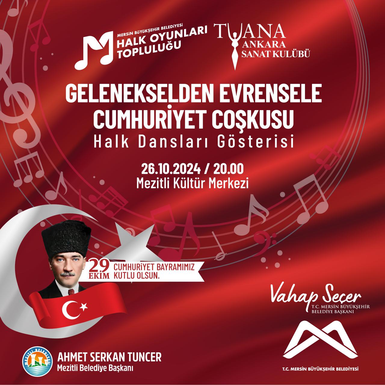 Gelenekselden Evrensele Cumhuriyet Coşkusu Halk Dansları Gösterisi'nde buluşalım!