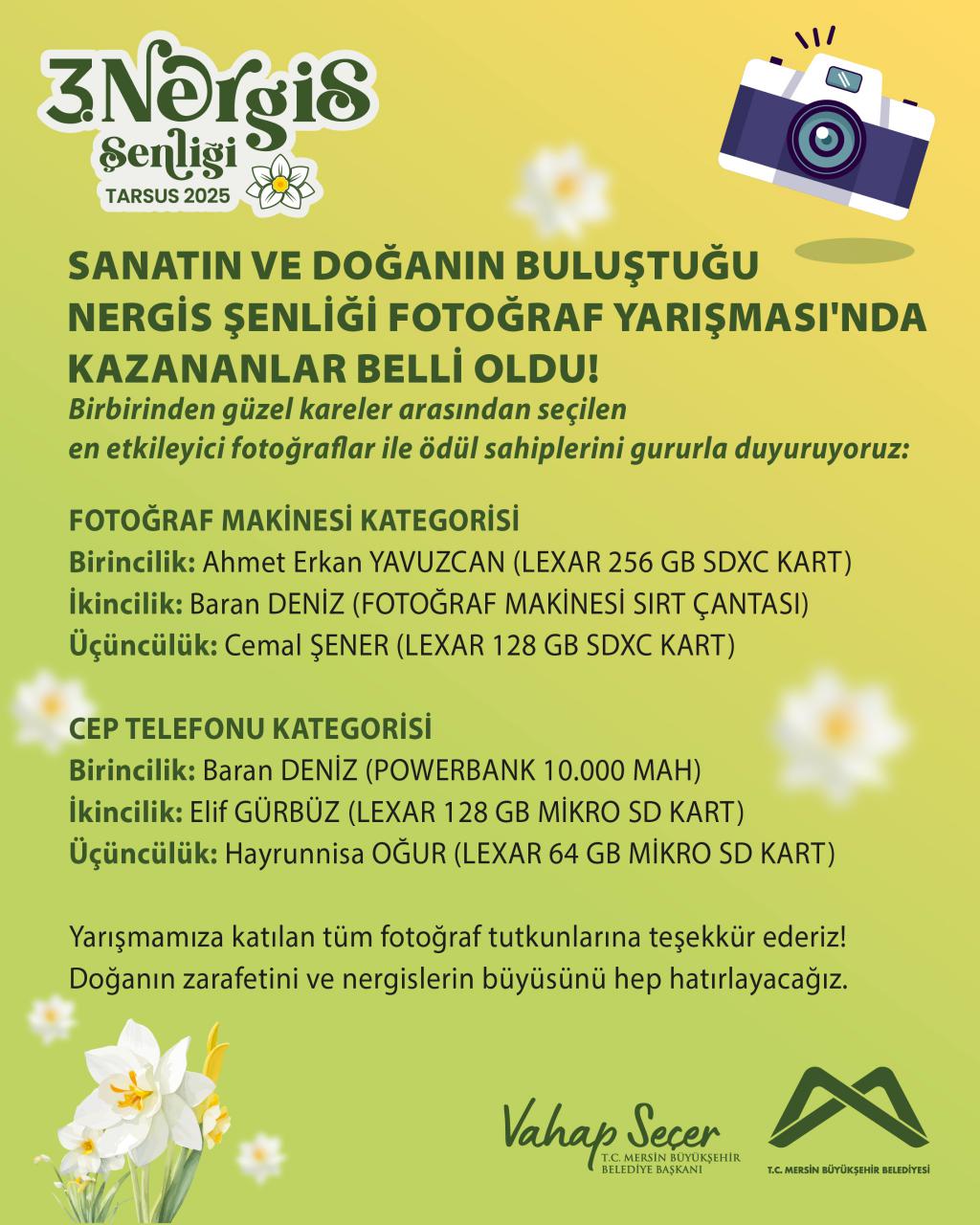 3. Nergis Şenliği Fotoğraf Yarışması Sonuçları