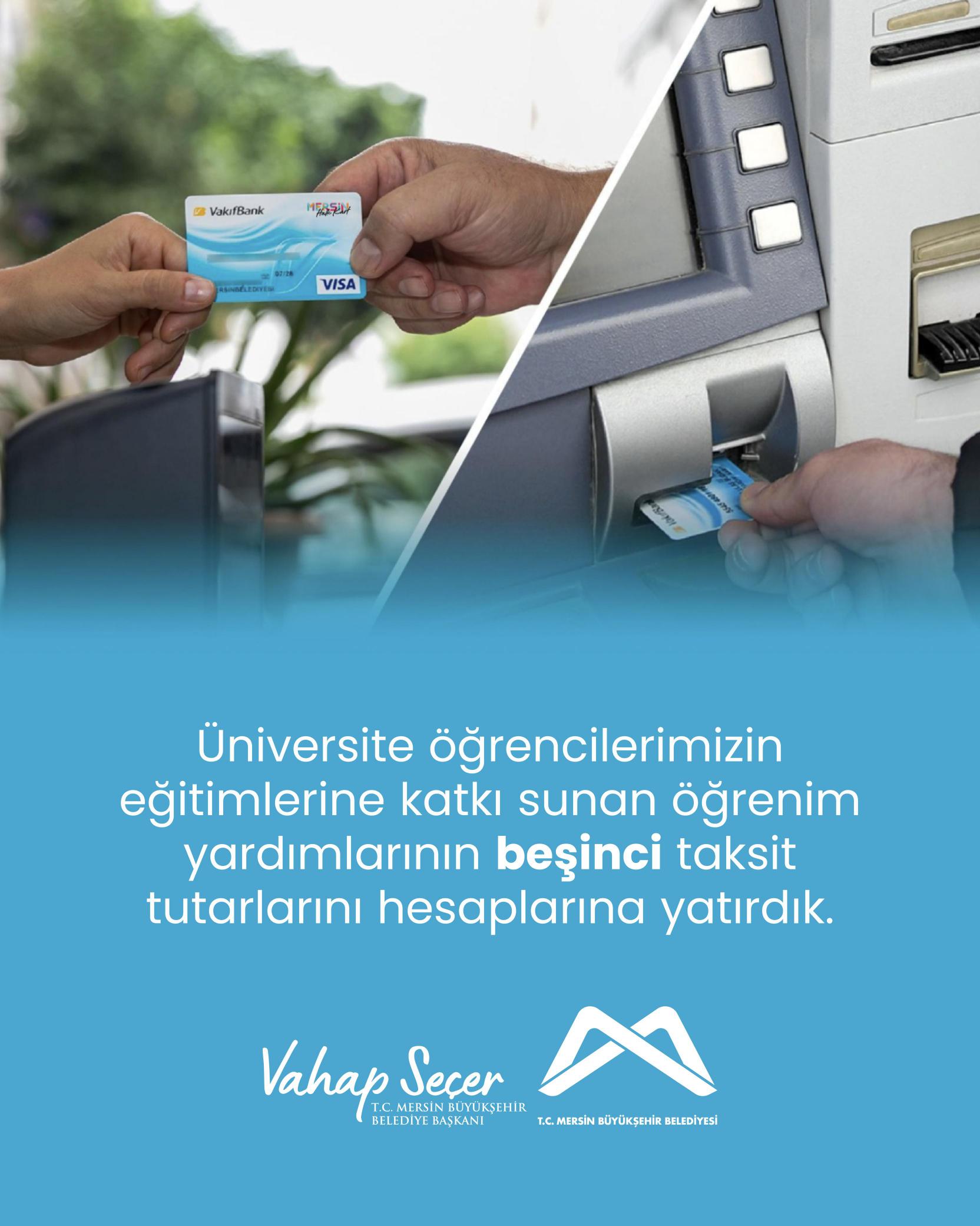 Üniversite öğrencilerimizin eğitimine katkı sunan öğrenim yardımlarının beşinci taksit tutarlarını hesaplarına yatırdık.