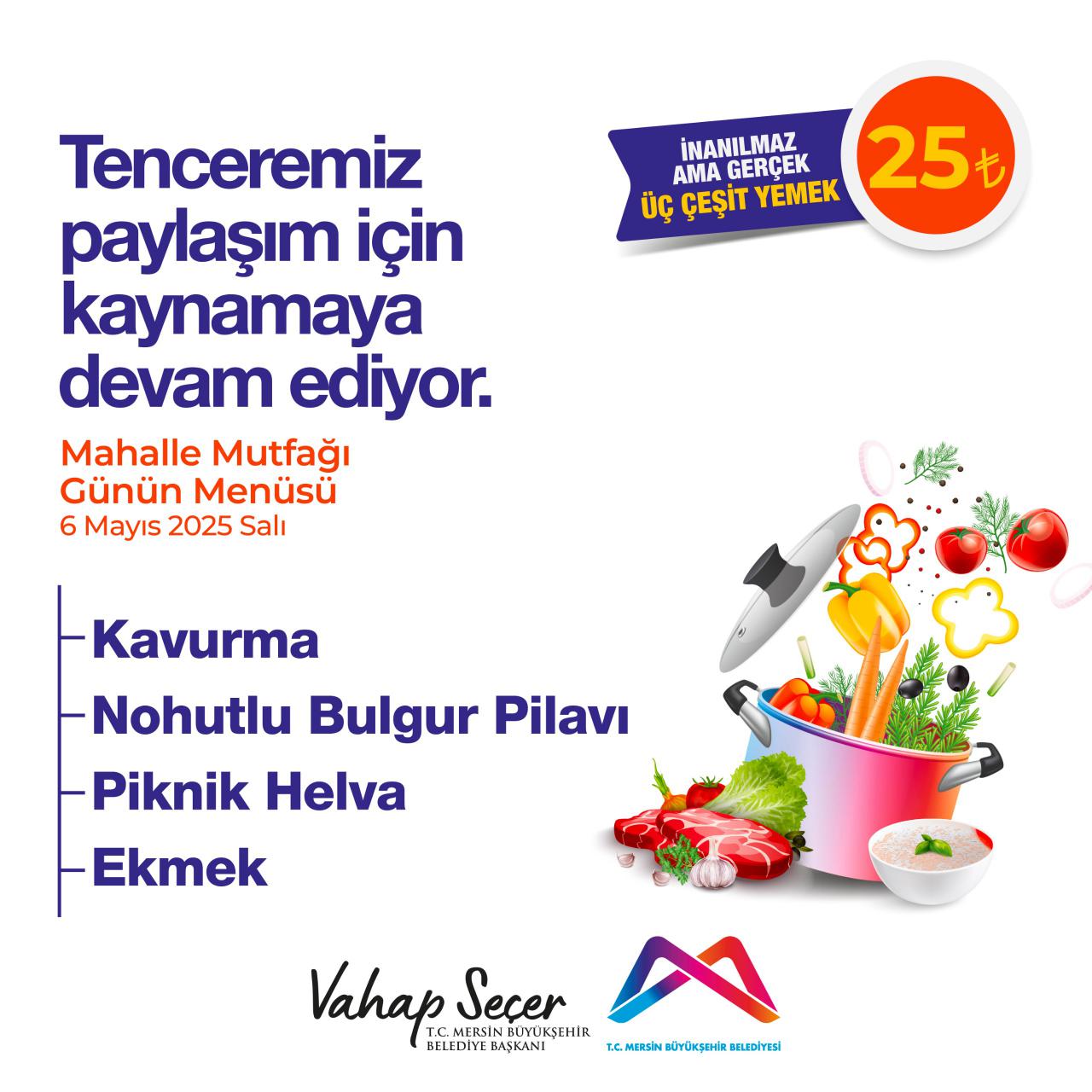 6 Mayıs Mahalle Mutfakları menümüz: