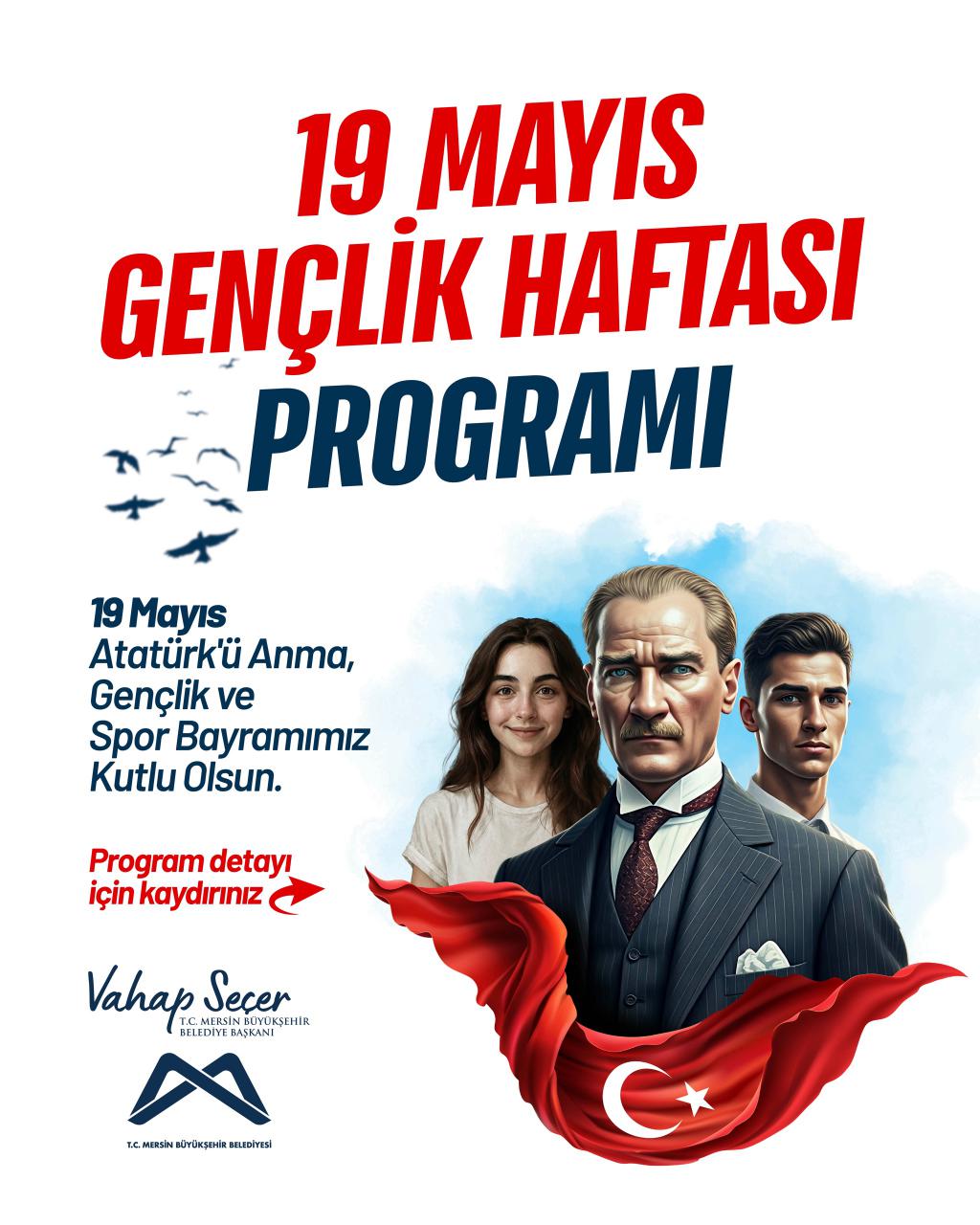 19 Mayıs Atatürk’ü Anma, Gençlik ve Spor Bayramımız kutlu olsun.