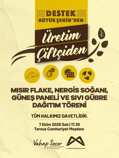 Destek Büyükşehir'den Üretim Çiftçiden! 