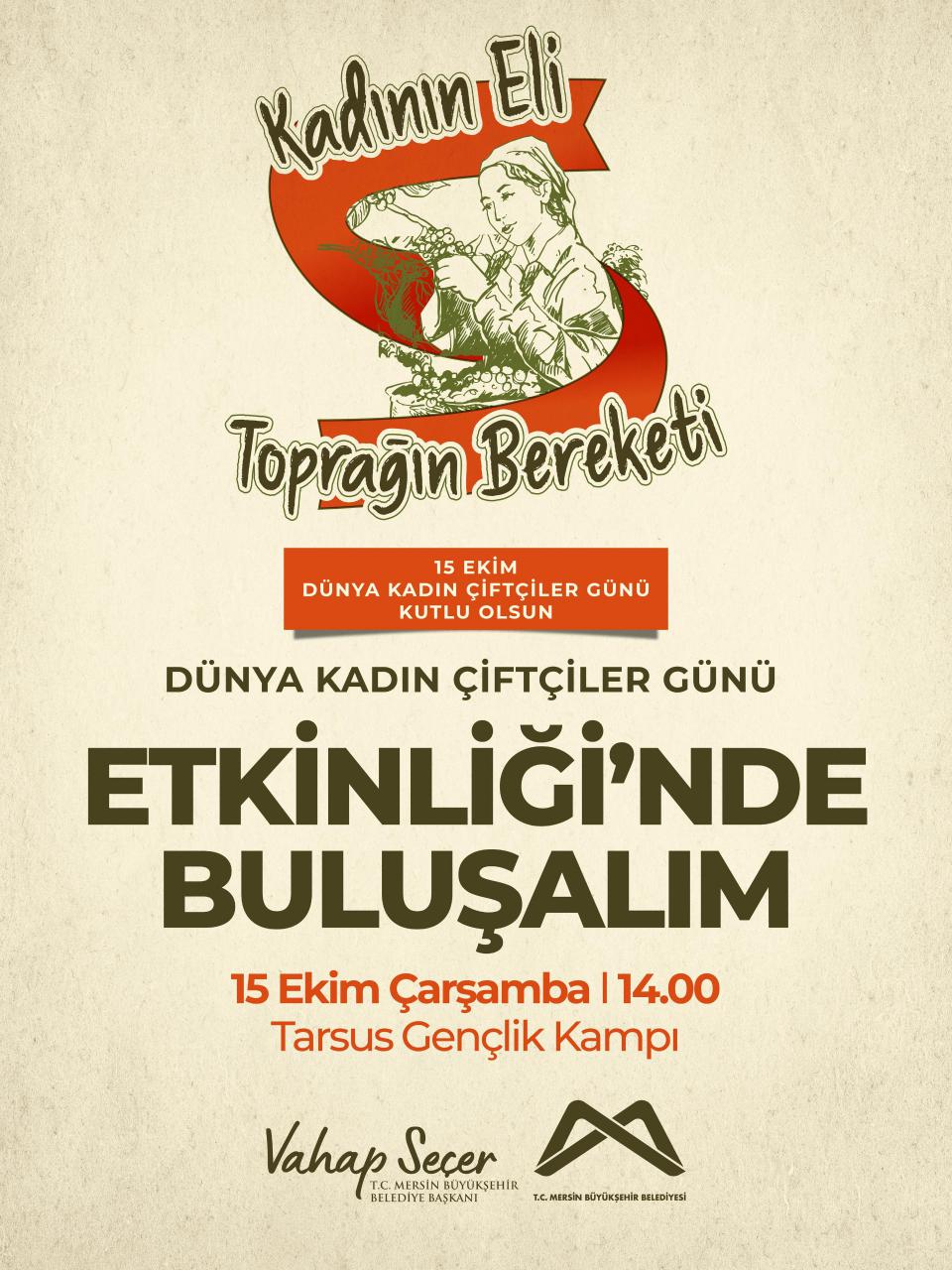 Dünya Kadın Çiftçiler Günü Etkinliği'nde buluşalım.
