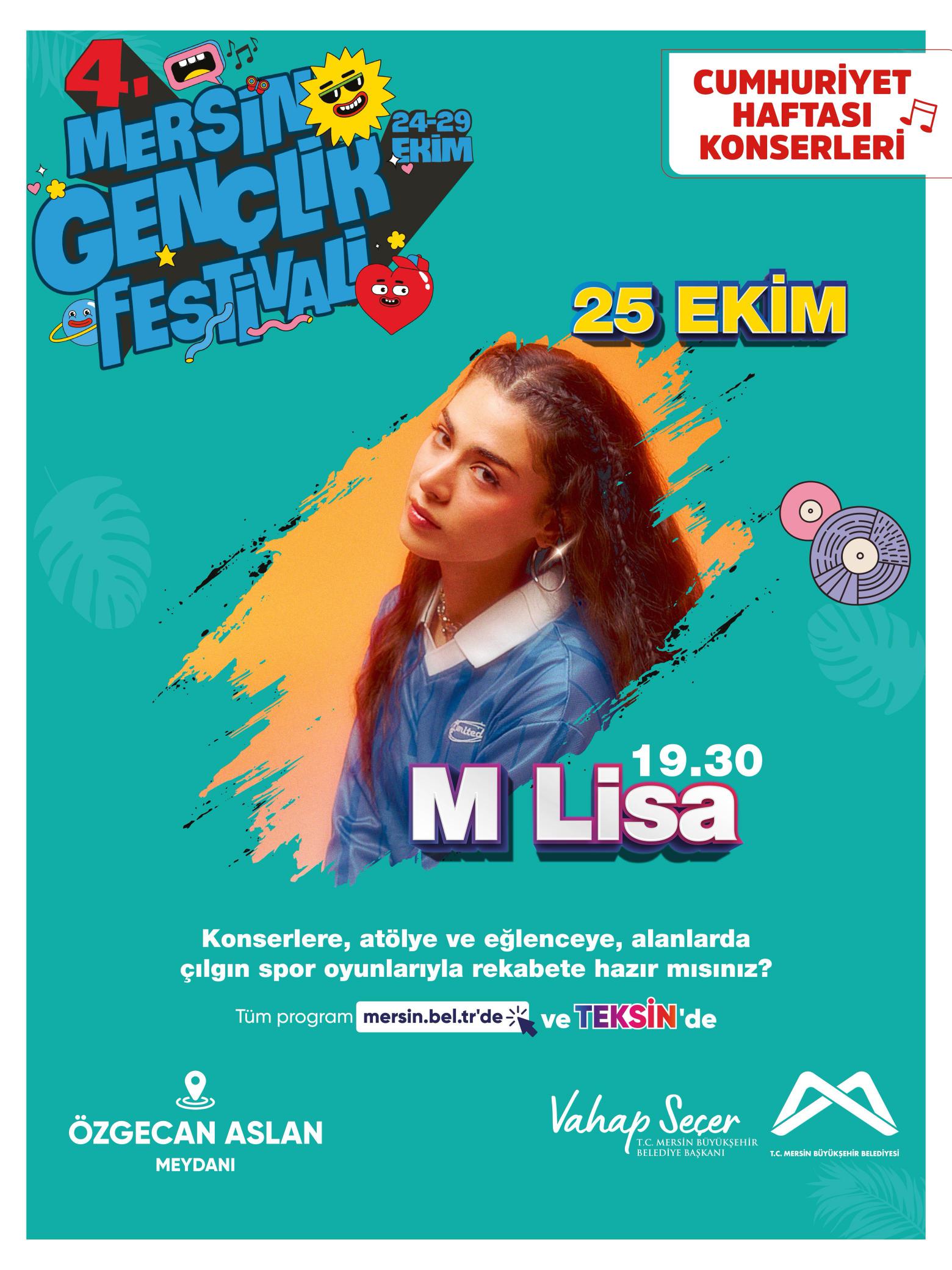 4. Mersin Gençlik Festival'inde M Lisa Konseri'nde buluşalım!
