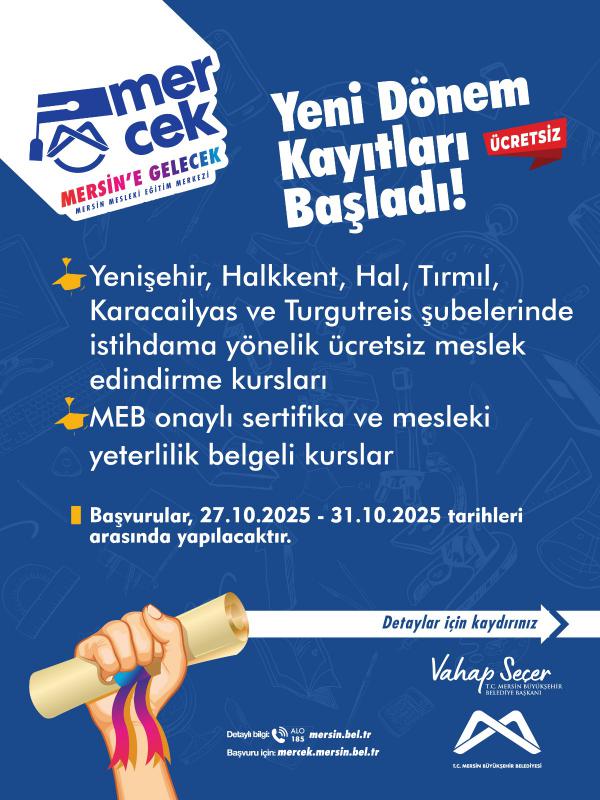 MERCEK yeni dönem kayıtları başladı! 