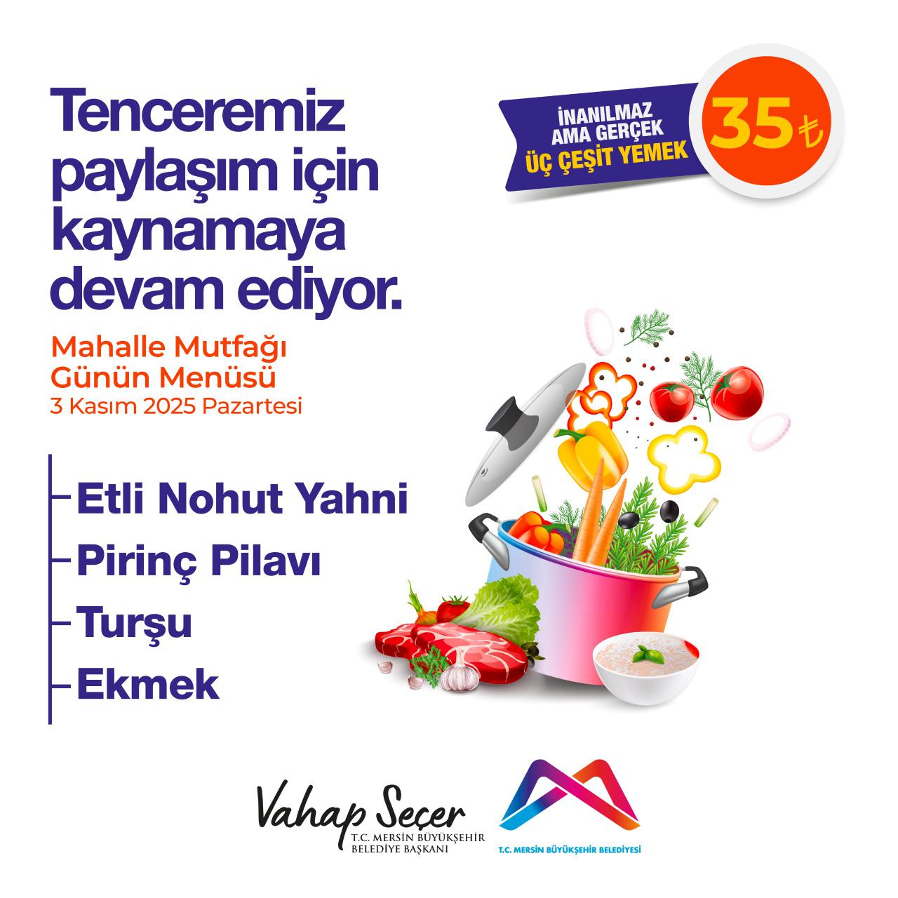 3 Kasım Mahalle Mutfakları menümüz: