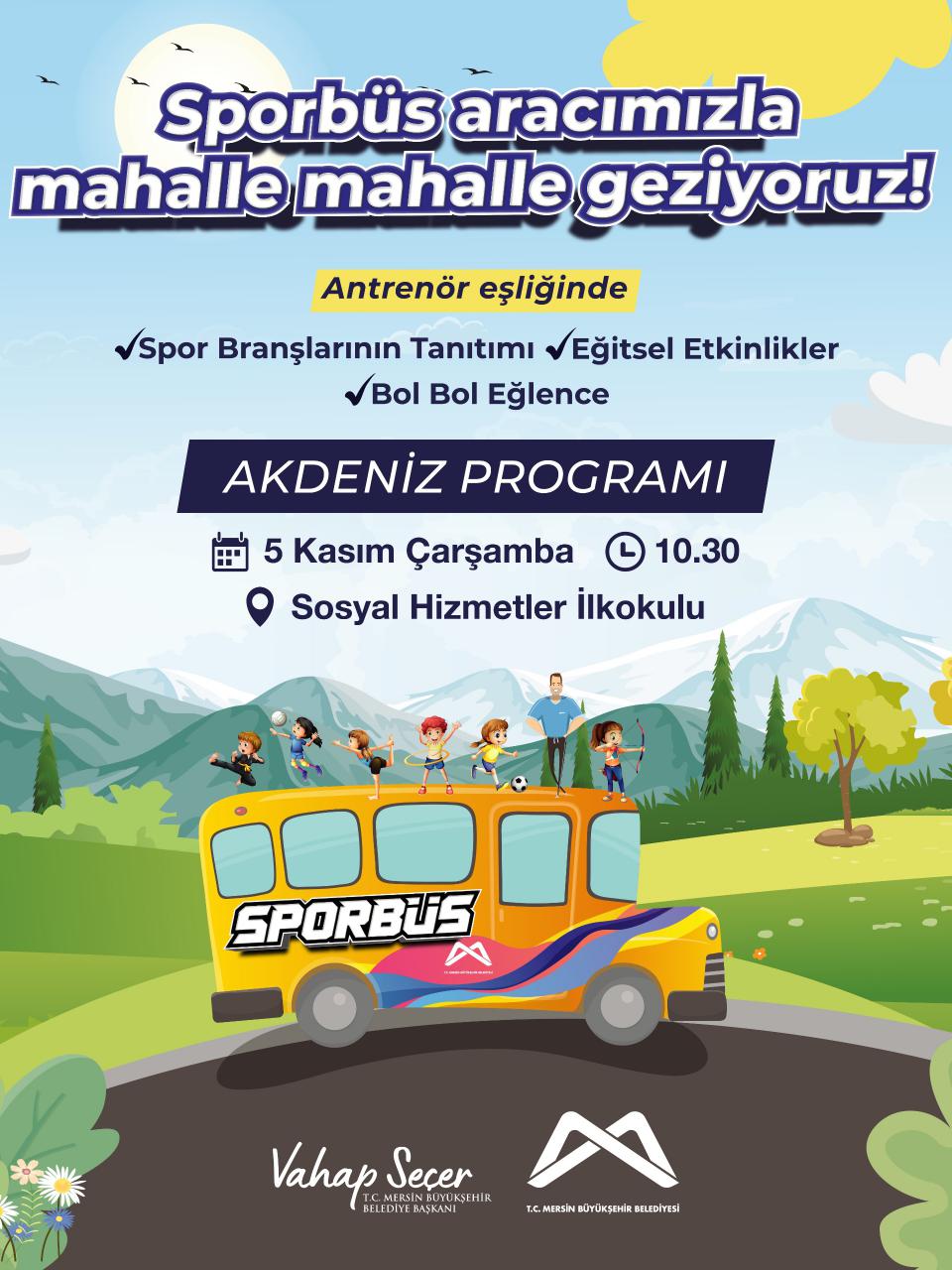 Sporbüs aracımızla mahalle mahalle geziyoruz! / AKDENİZ PROGRAMI