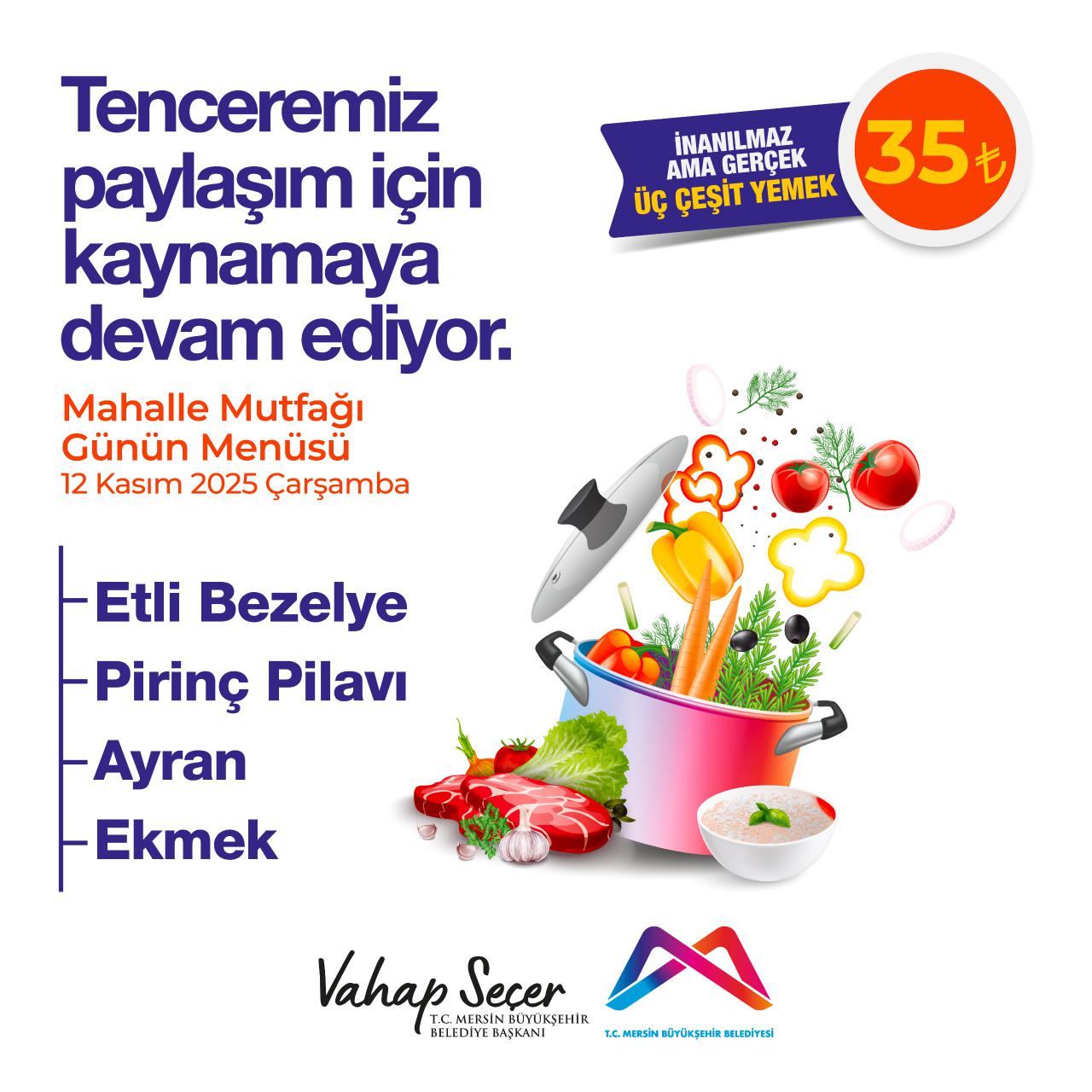 12 Kasım Mahalle Mutfakları menümüz: