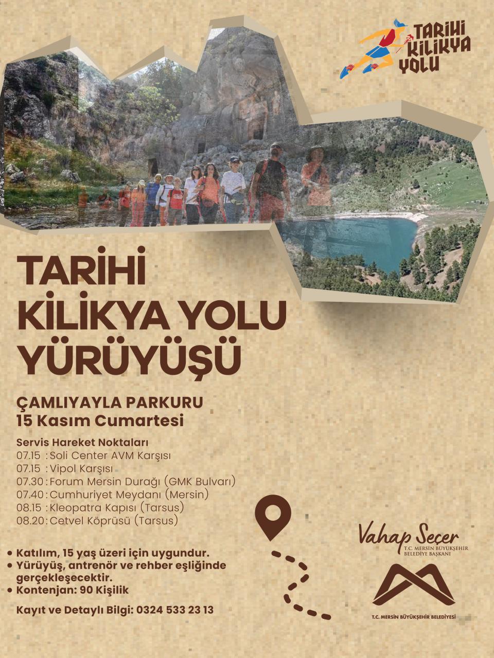 Tarihi Kilikya Yolu Yürüyüşü Çamlıyayla Parkuru 