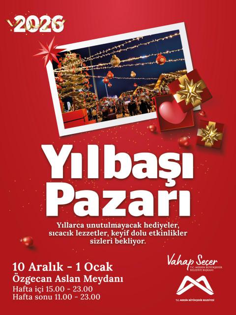 Yıllarca unutulmayacak hediyeler, sıcacık lezzetler, keyif dolu etkinlikler Yılbaşı Pazarı'nda sizleri bekliyor. 