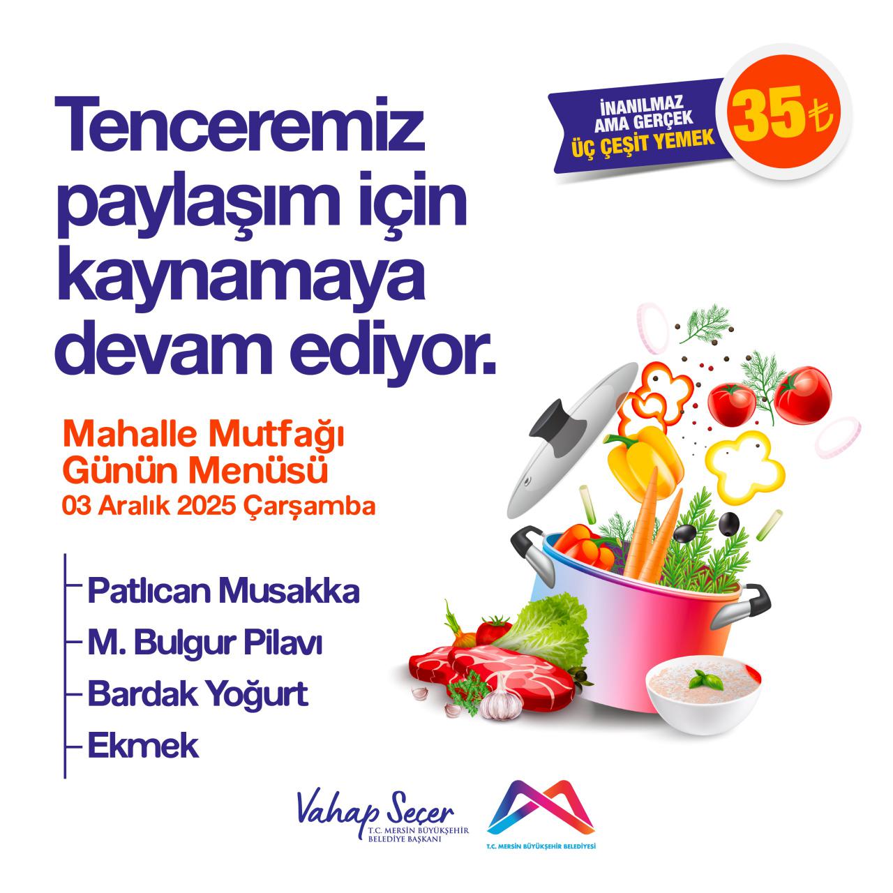 3 Aralık Mahalle Mutfakları menümüz: