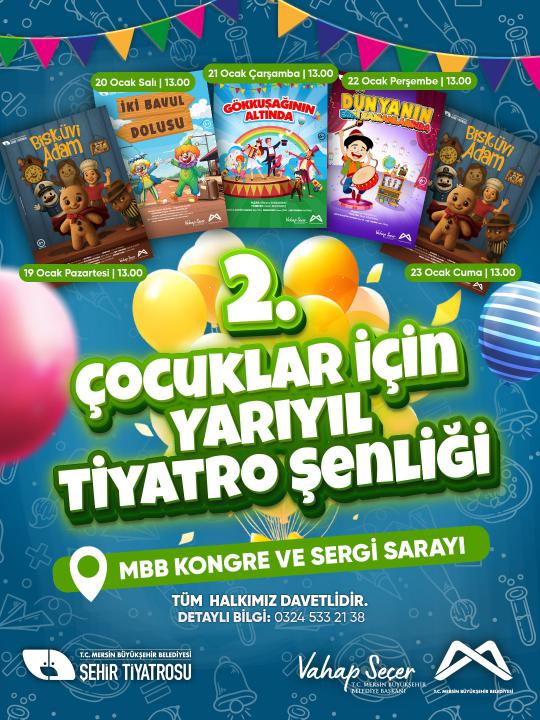 2. Çocuklar İçin Yarıyıl Tiyatro Şenliği Başlıyor!