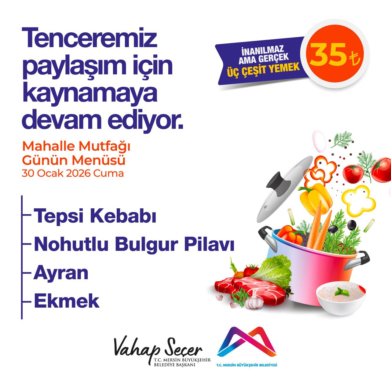 30 Ocak Mahalle Mutfakları menümüz: