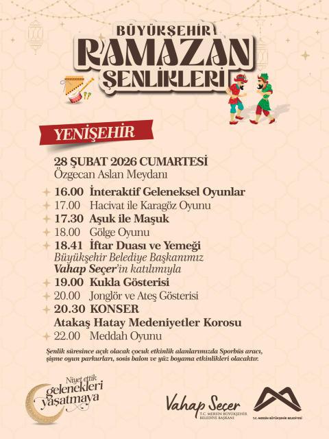 Büyükşehir Ramazan Şenlikleri Yenişehir Programı 