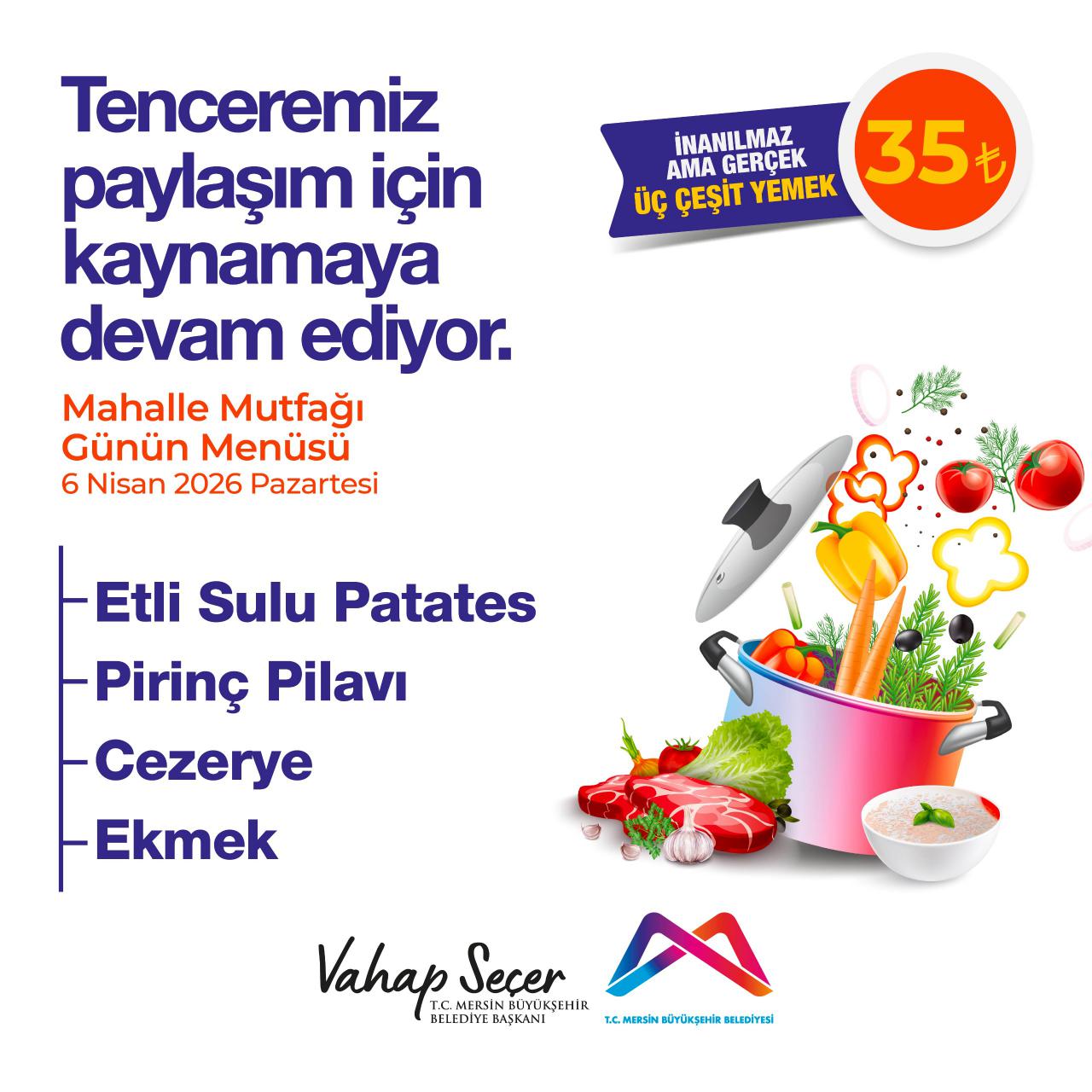 6 Nisan Mahalle Mutfakları menümüz: