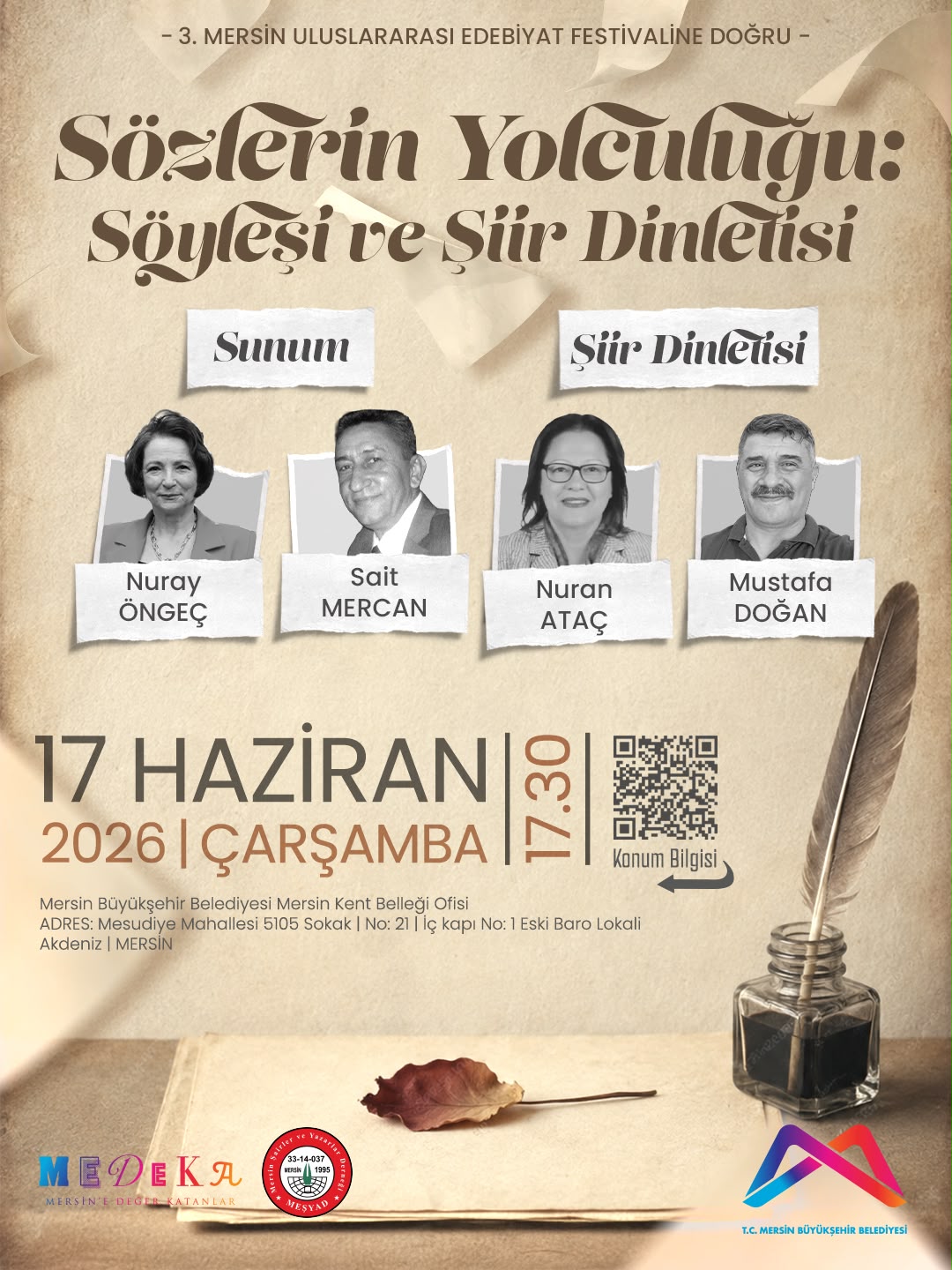 Sözlerin Yolculuğu: Söyleşi ve Şiir Dinletisi’nde Buluşalım!