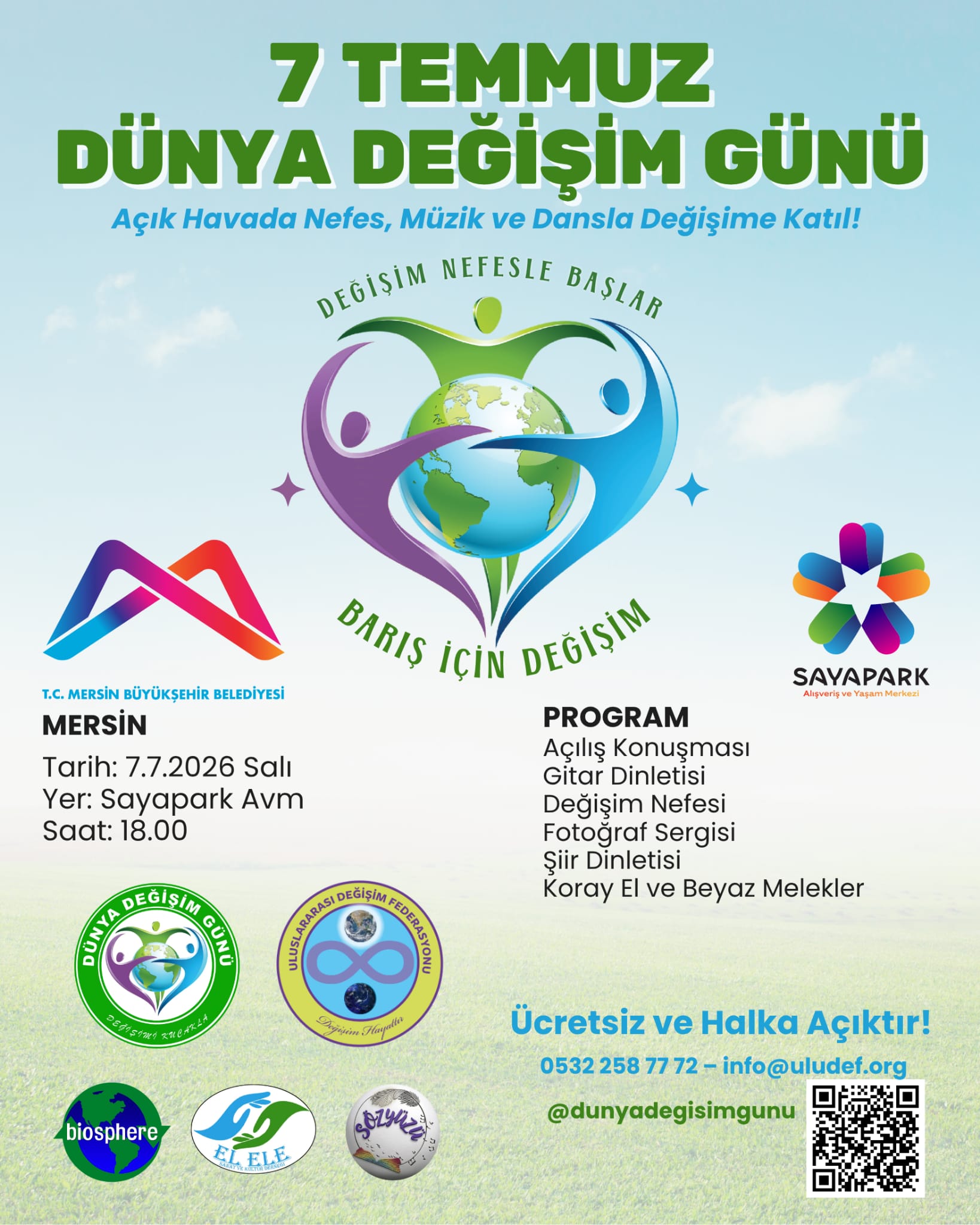 7 Temmuz Dünya Değişim Günü etkinliklerinde buluşalım.
