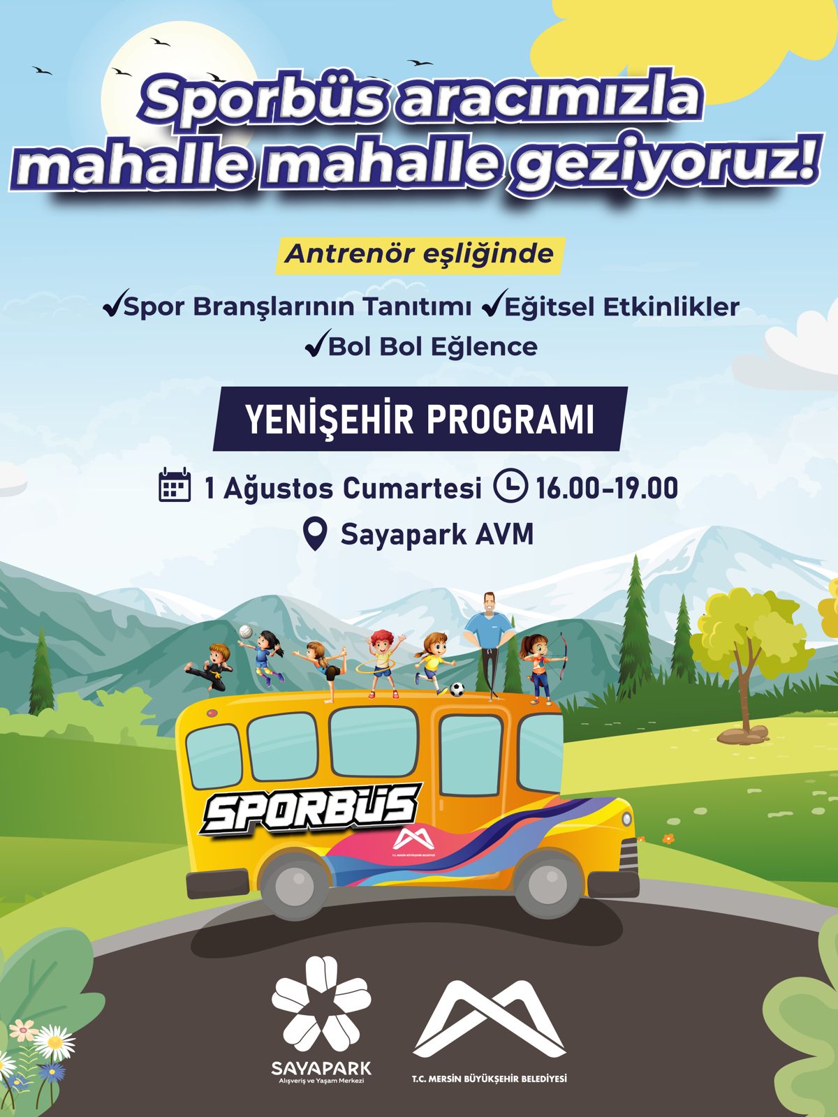 Sporbüs aracımızla mahalle mahalle geziyoruz! YENİŞEHİR PROGRAMI