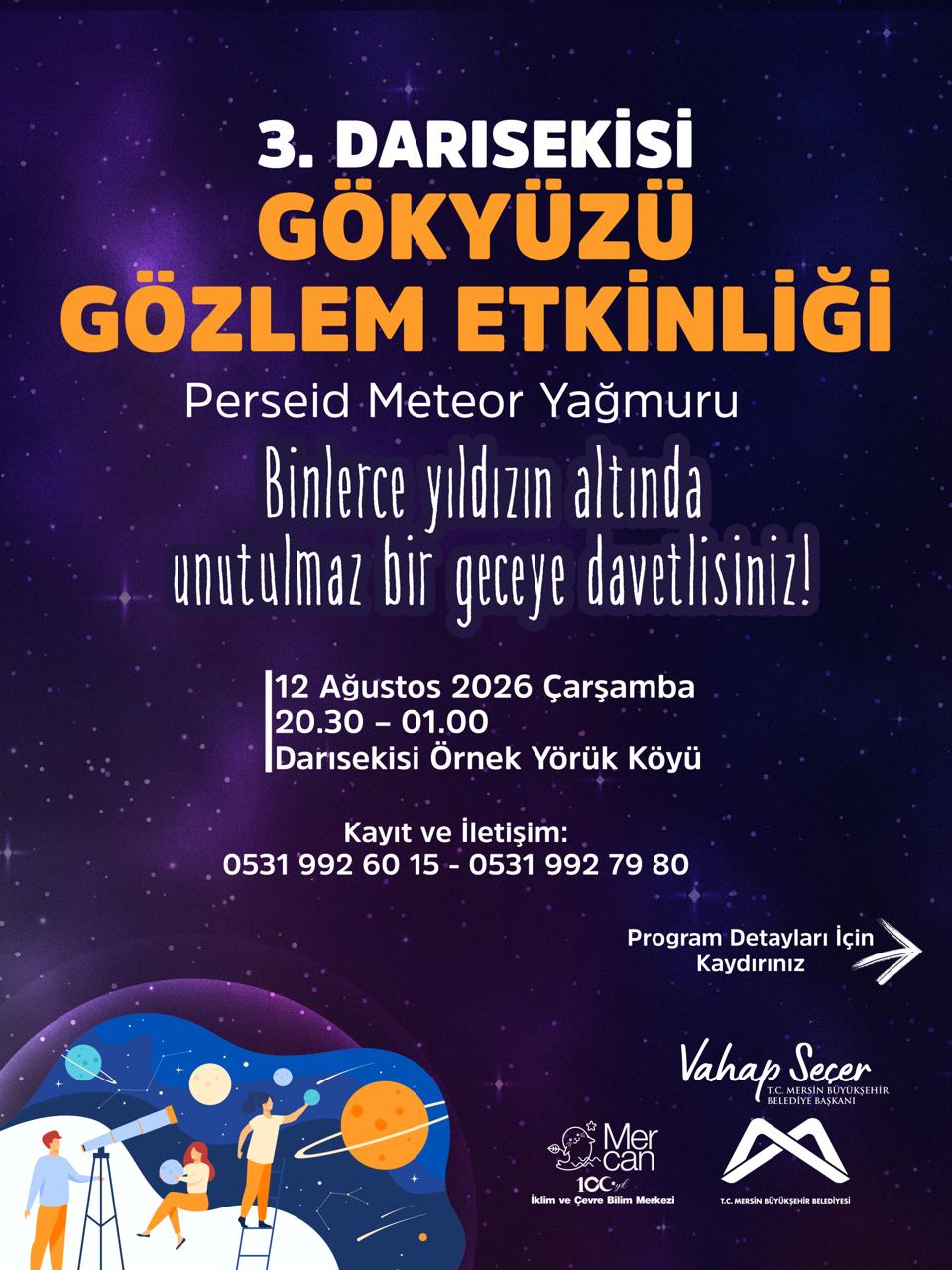 3. Darısekisi Gökyüzü Gözlem Etkinliği'nde buluşalım!