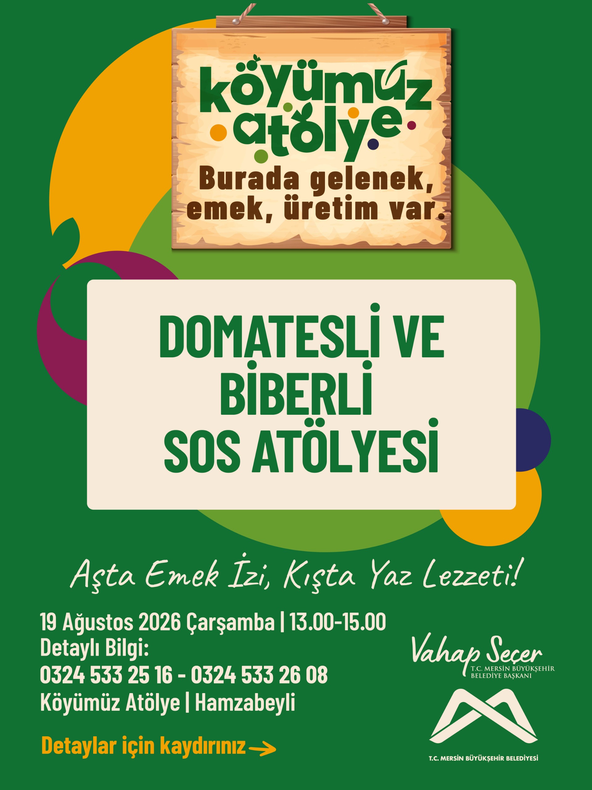 Domatesli ve biberli sos atölyesi