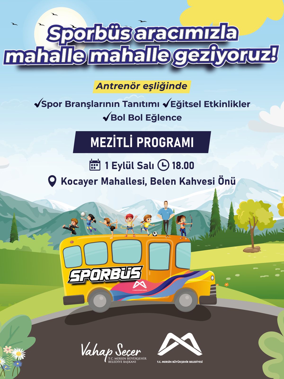 Sporbüs aracımızla mahalle mahalle geziyoruz! MEZİTLİ PROGRAMI