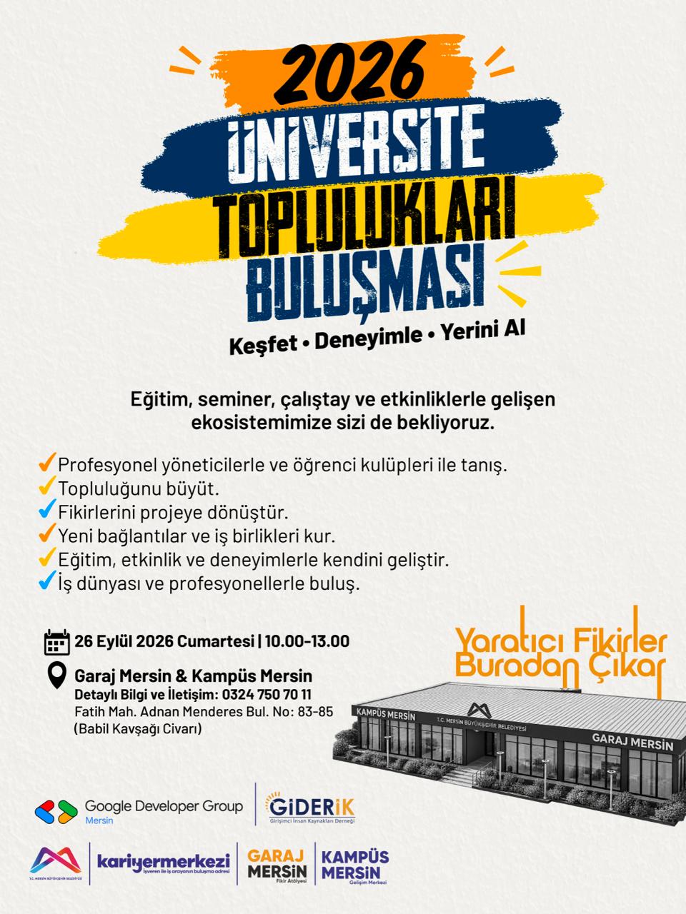 Üniversite Toplulukları Buluşması'na davetlisiniz!