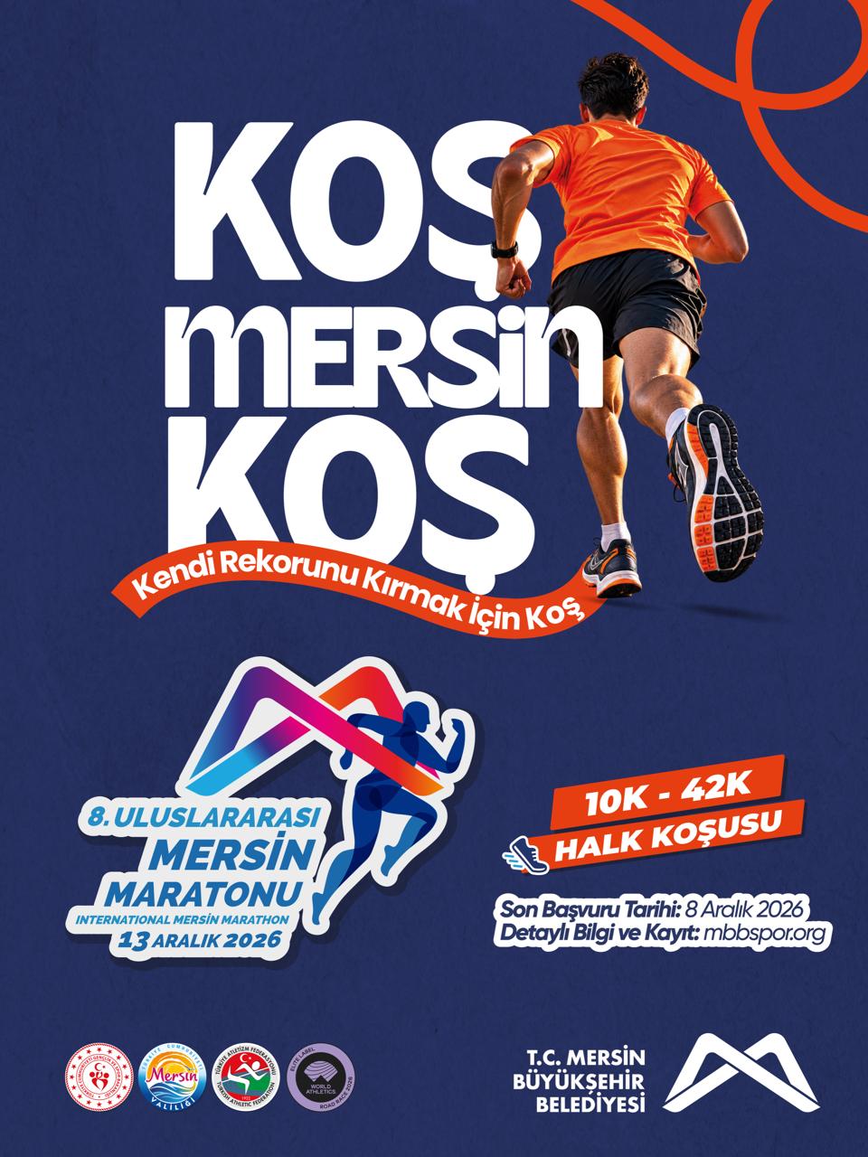 8. Uluslararası Mersin Maratonu, 13 Aralık 2026’da koşulacak! 