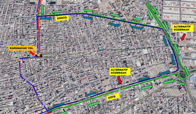 Akdeniz ilçesi Yenipazar Mahallesi 156. Cadde Yol Kapama
